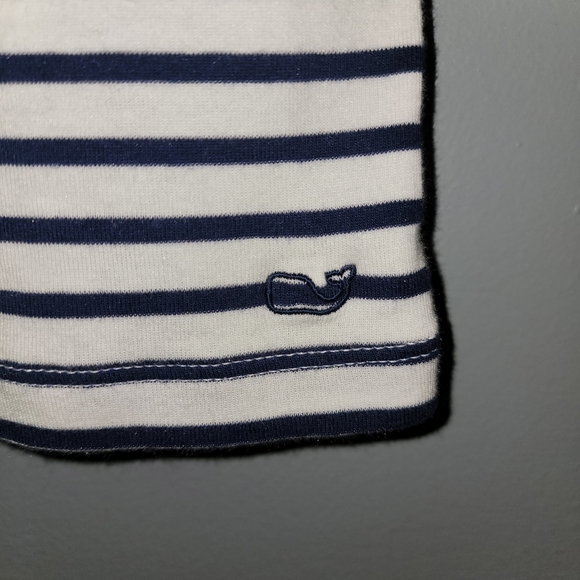 Vineyard Vines Navy and White Striped Long Sleeve Tee - Picture 4 of 10